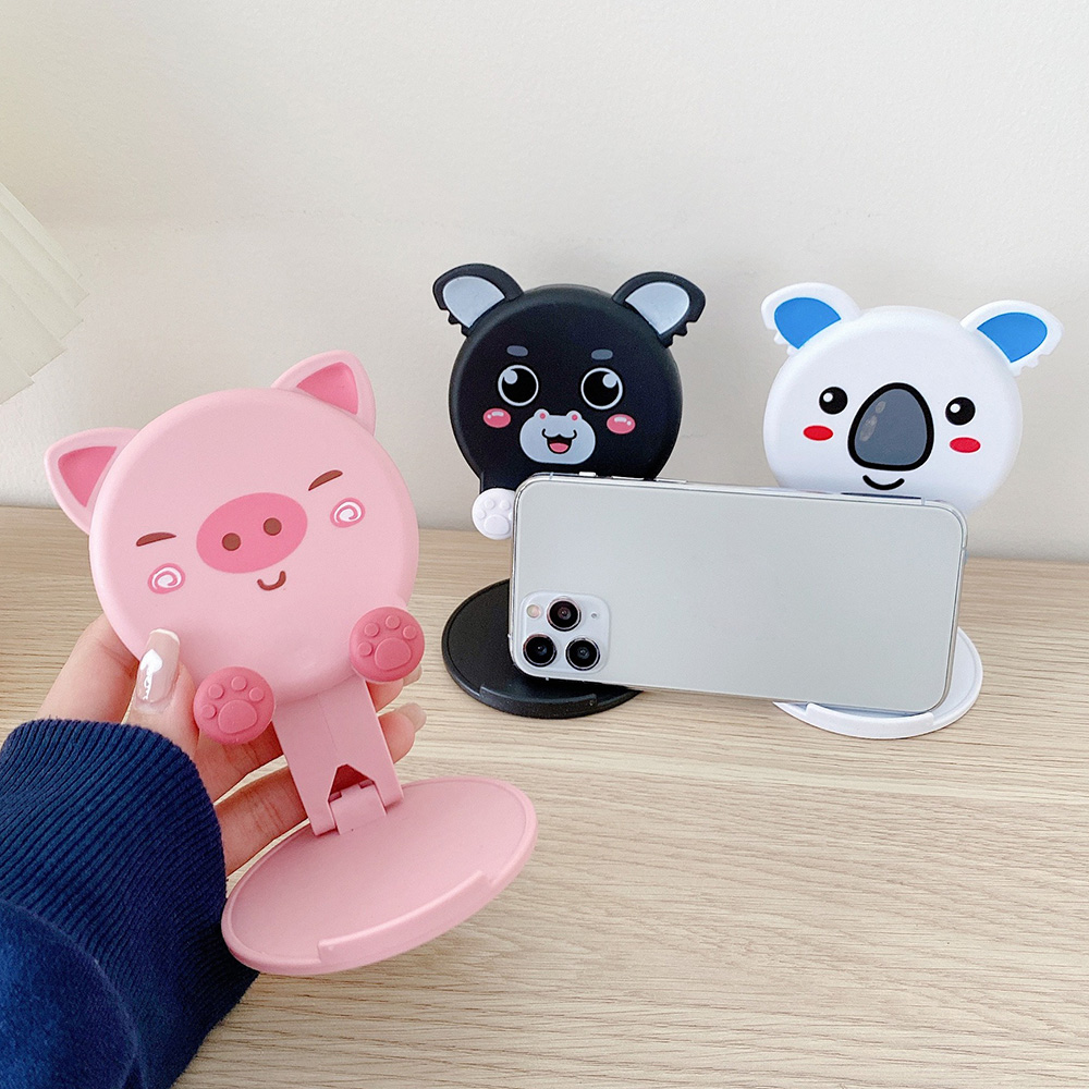 Tablet Accessories For Students - Cute Animal Desktop Phone Stand Foldable