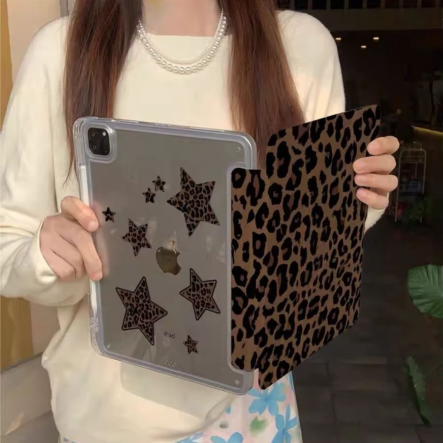 Cool Tablet Accessories - Korean Ins Cool Leopard Star Y2K