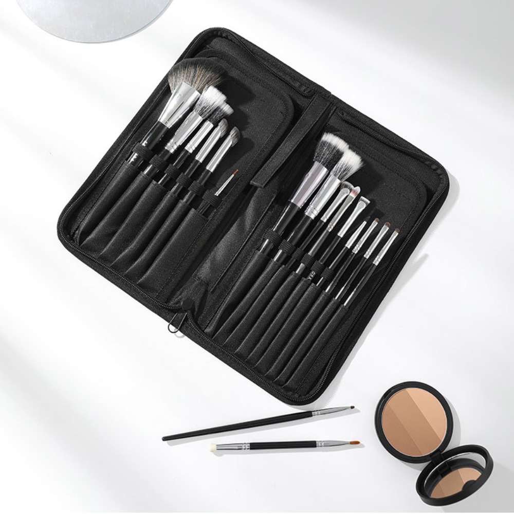 Case With Pencil Holder - High Quality Portable Make Up Brush