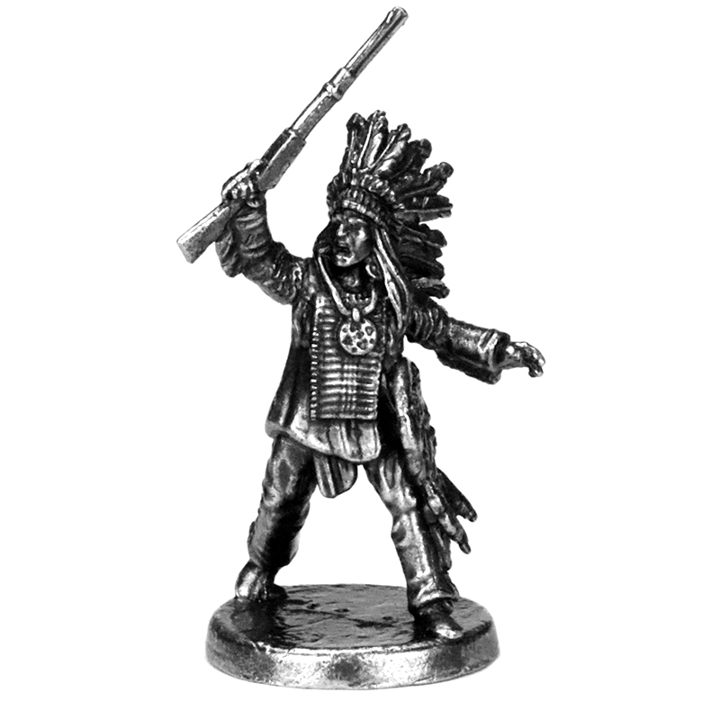 Unique Table Accessories - Vintage Wild West Warrior Mini Metal