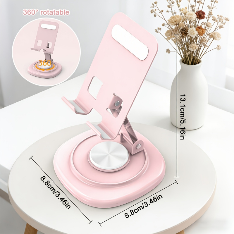 Tablet Stand Adjustable - Macaron Desktop Metal Rotating Phone Stand