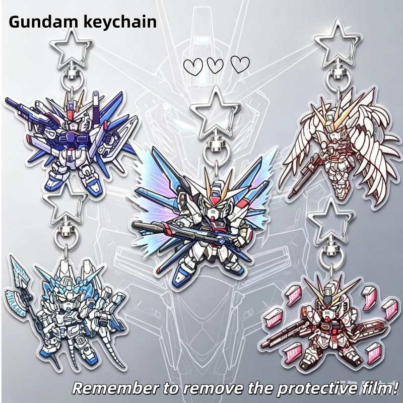 Case With Pencil Holder - Gundam Series Flat Acrylic Keychain -