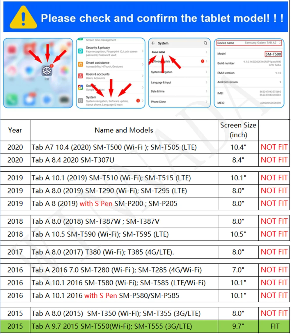 For Samsung Galaxy Tab A 9.7 I - огляд і ціна Vortex Tablet Accessories